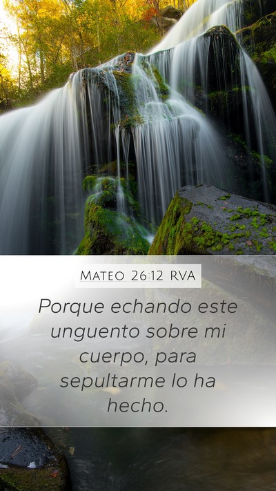 Mateo 26:12 RVA Bible Verse Image