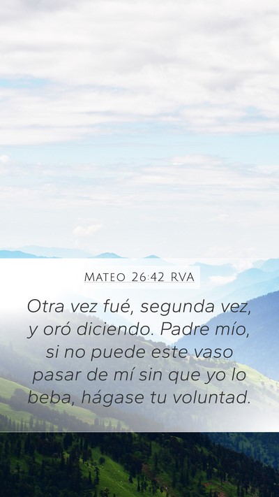 Mateo 26:42 RVA Bible Verse Image