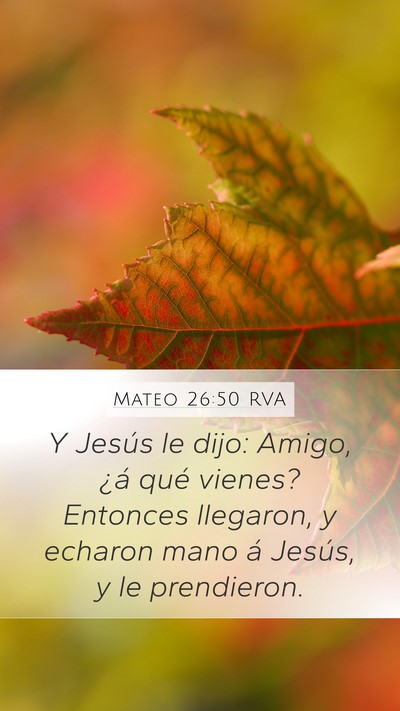 Mateo 26:50 RVA Bible Verse Image