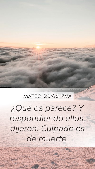 Mateo 26:66 RVA Mobile Phone Wallpaper - ¿Qué os parece? Y respondiendo ellos, dijeron: - Mobile Bible Verse Wallpaper