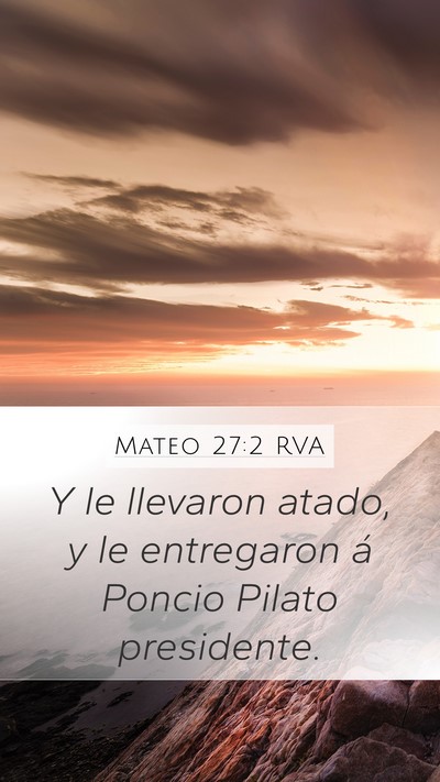 Mateo 27:2 RVA Bible Verse Image