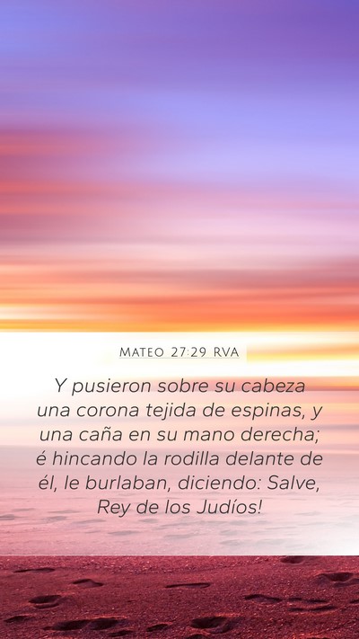 Mateo 27:29 RVA Bible Verse Image