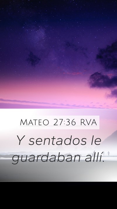 Mateo 27:36 RVA Bible Verse Image