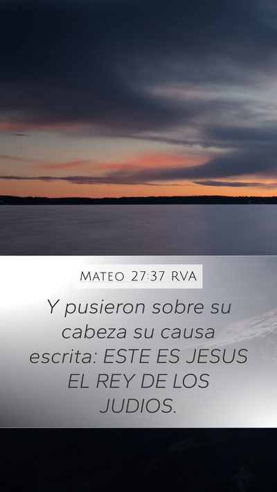 Mateo 27:37 RVA Bible Verse Image