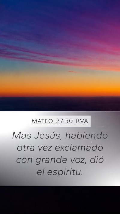 Mateo 27:50 RVA Bible Verse Image