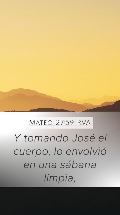 Mateo 27:59 RVA Bible Verse Image