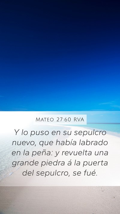 Mateo 27:60 RVA Bible Verse Image