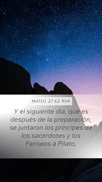 Mateo 27:62 RVA Bible Verse Image