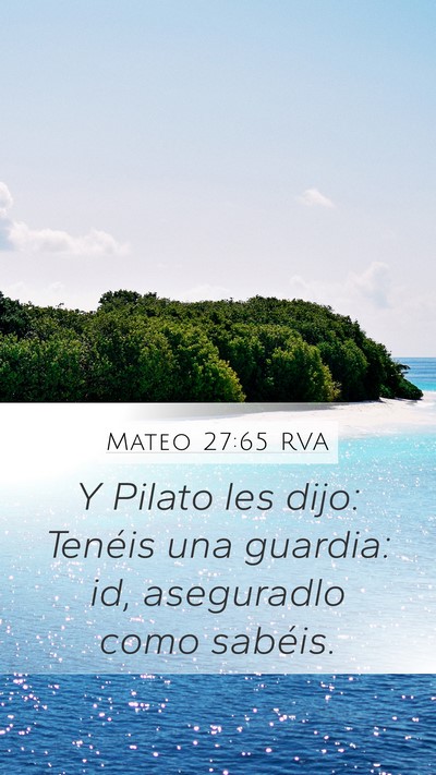 Mateo 27:65 RVA Bible Verse Image