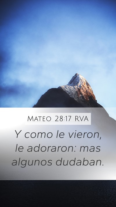 Mateo 28:17 RVA Bible Verse Image