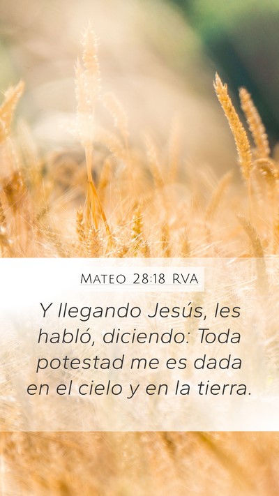 Mateo 28:18 RVA Bible Verse Image