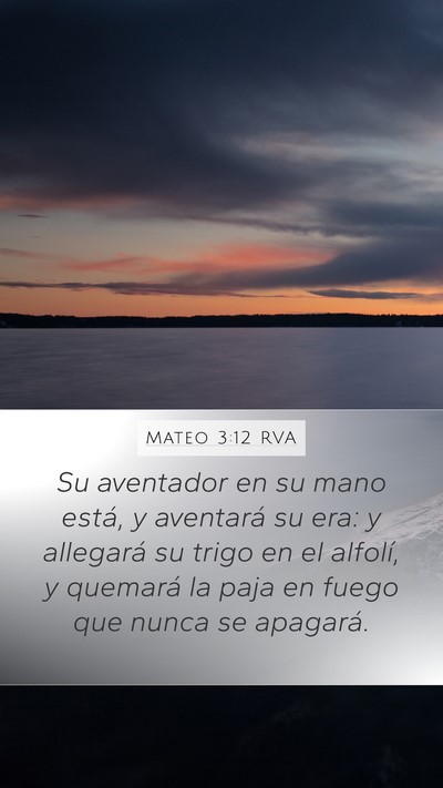 Mateo 3:12 RVA Bible Verse Image