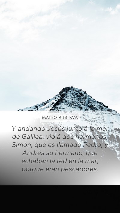 Mateo 4:18 RVA Bible Verse Image