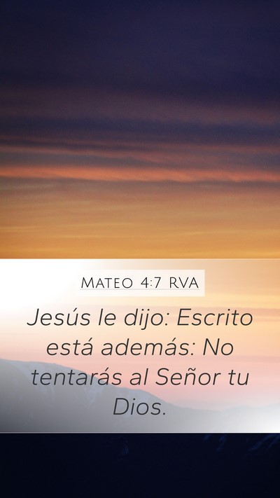 Mateo 4:7 RVA Bible Verse Image