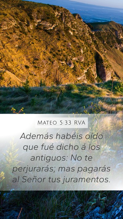 Mateo 5:33 RVA Bible Verse Image