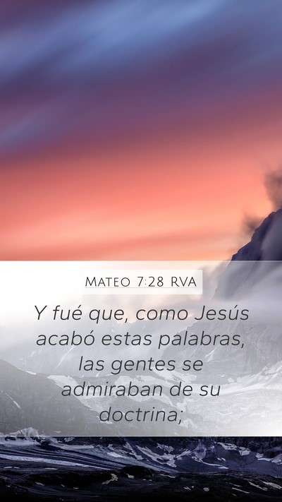 Mateo 7:28 RVA Bible Verse Image