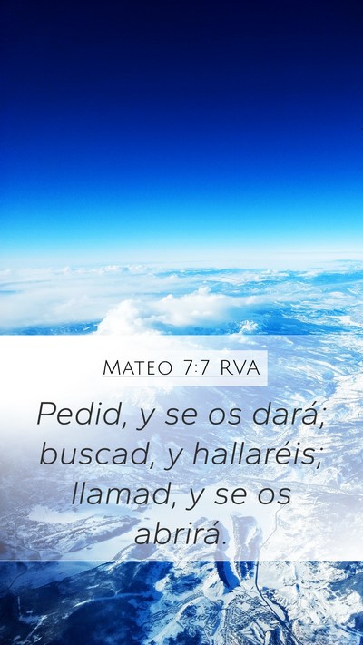 Mateo 7:7 RVA Bible Verse Image