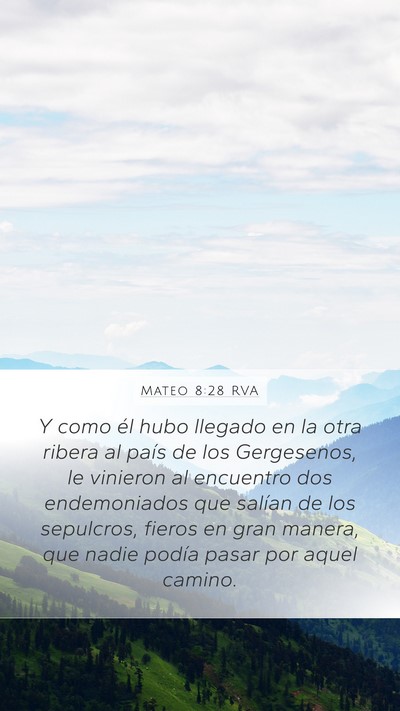 Mateo 8:28 RVA Bible Verse Image