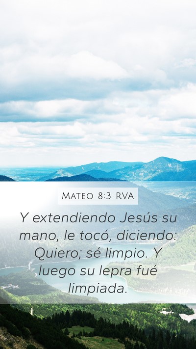 Mateo 8:3 RVA Bible Verse Image