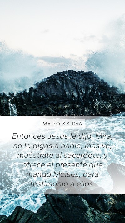 Mateo 8:4 RVA Bible Verse Image