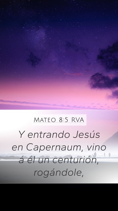 Mateo 8:5 RVA Bible Verse Image