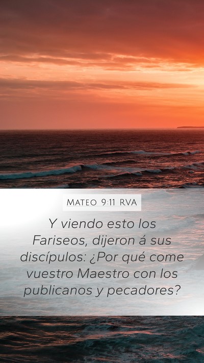 Mateo 9:11 RVA Bible Verse Image
