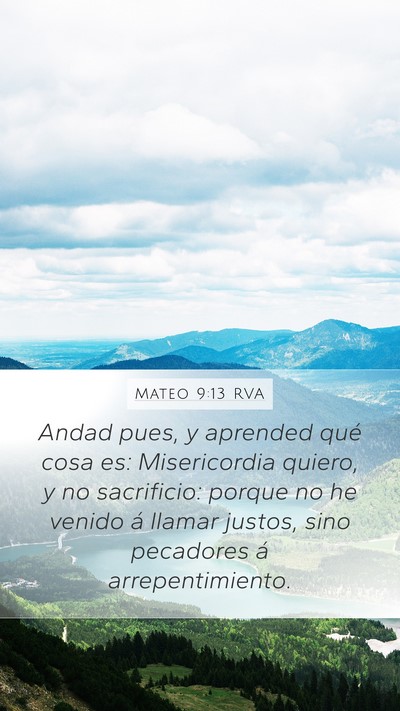 Mateo 9:13 RVA Bible Verse Image