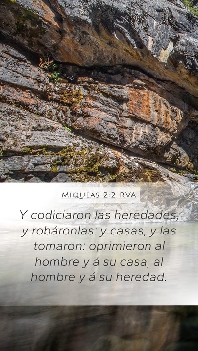 Miqueas 2:2 RVA Bible Verse Image