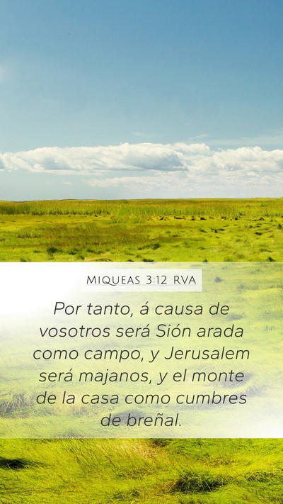 Miqueas 3:12 RVA Bible Verse Image