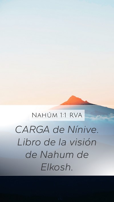 Nahúm 1:1 RVA Bible Verse Image