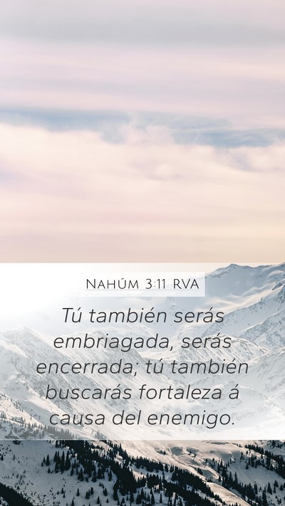 Nahúm 3:11 RVA Bible Verse Image