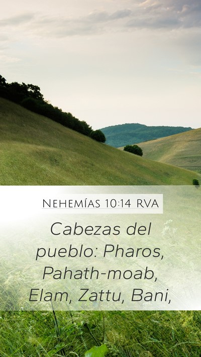 Nehemías 10:14 RVA Bible Verse Image