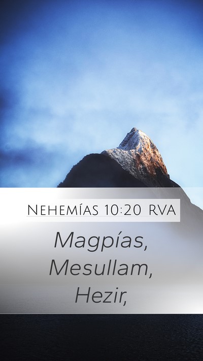 Nehemías 10:20 RVA Bible Verse Image