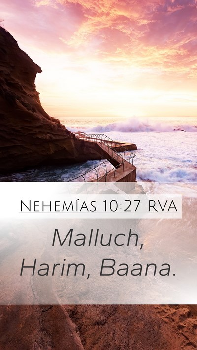 Nehemías 10:27 RVA Mobile Phone Wallpaper - Malluch, Harim, - Mobile Bible Verse Wallpaper