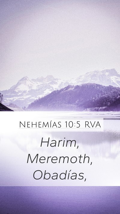 Nehemías 10:5 RVA Bible Verse Image