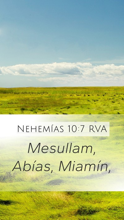 Nehemías 10:7 RVA Bible Verse Image