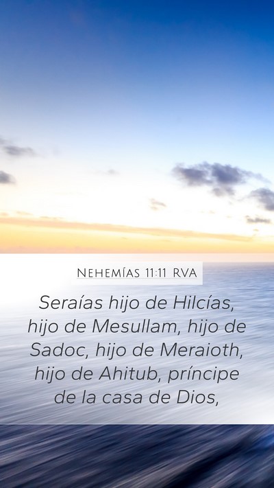 Nehemías 11:11 RVA Bible Verse Image