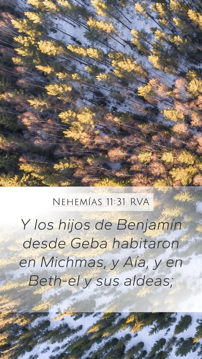 Nehemías 11:31 RVA Bible Verse Image