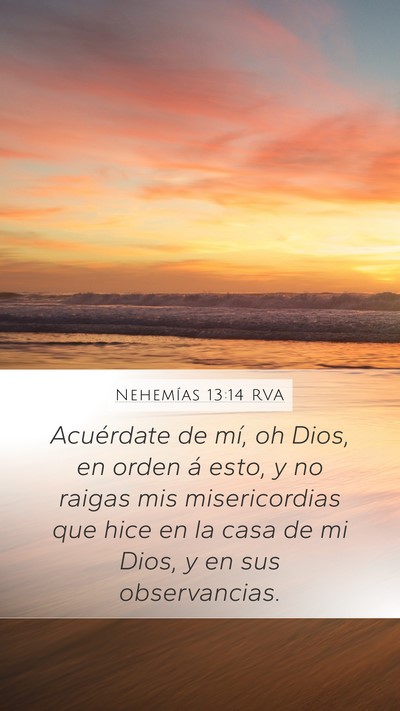 Nehemías 13:14 RVA Bible Verse Image