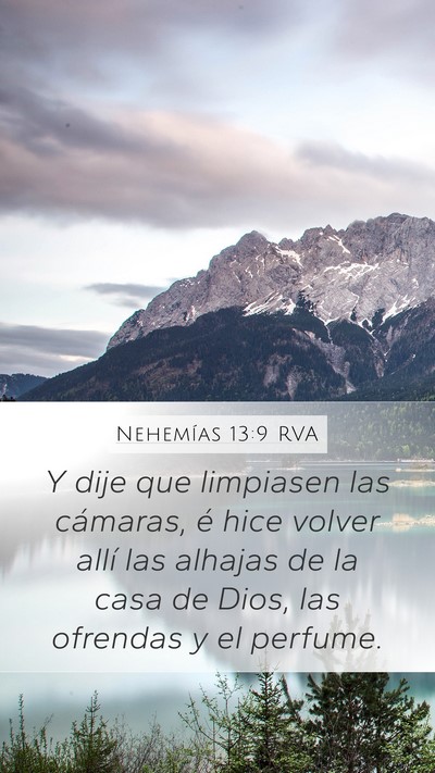 Nehemías 13:9 RVA Bible Verse Image
