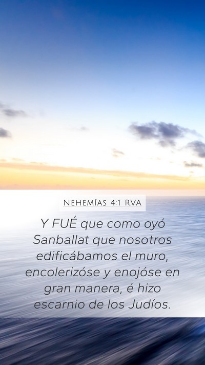 Nehemías 4:1 RVA Bible Verse Image
