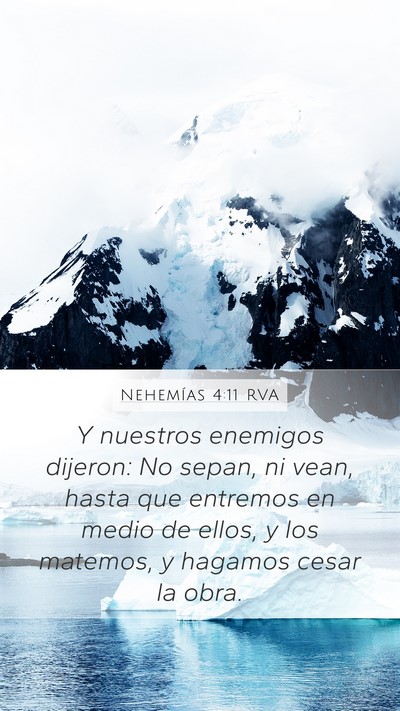 Nehemías 4:11 RVA Bible Verse Image