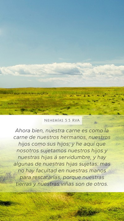 Nehemías 5:5 RVA Bible Verse Image