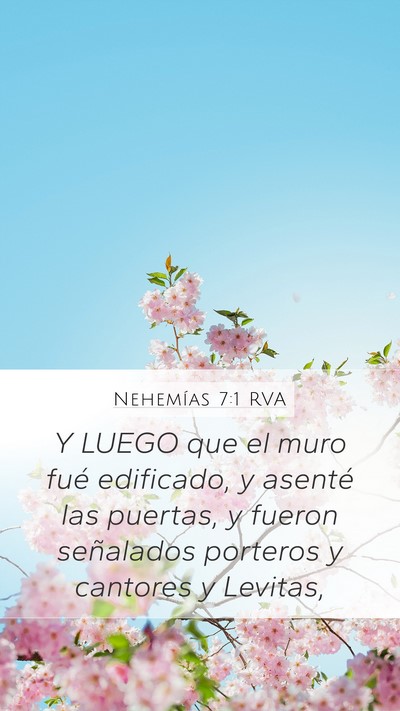 Nehemías 7:1 RVA Bible Verse Image