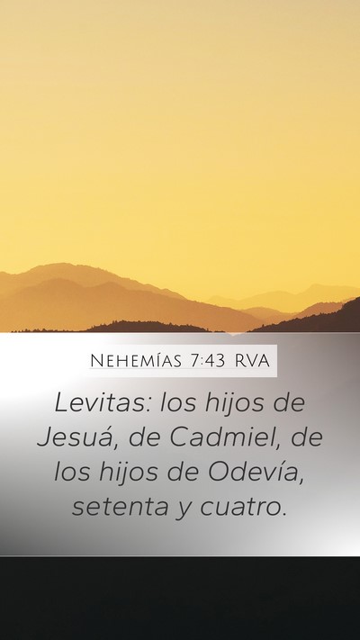 Nehemías 7:43 RVA Bible Verse Image