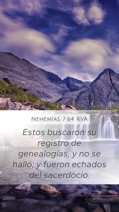 Nehemías 7:64 RVA Bible Verse Image