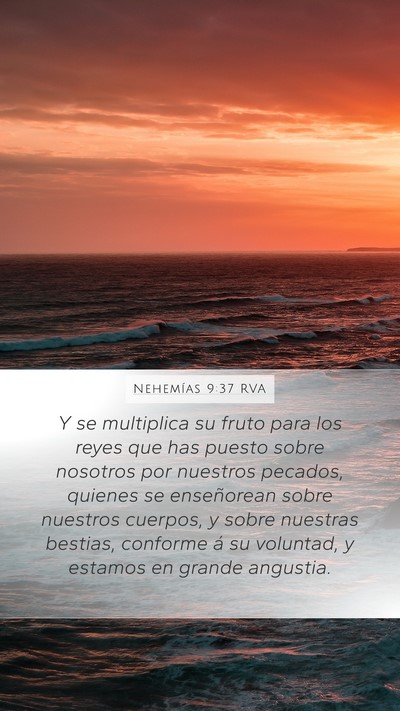 Nehemías 9:37 RVA Bible Verse Image