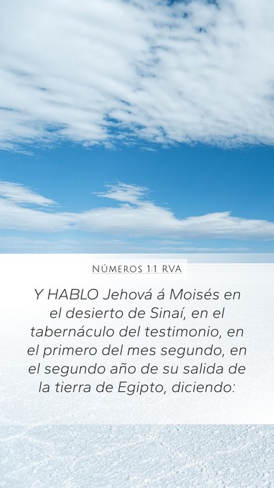 Números 1:1 RVA Bible Verse Image