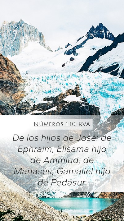 Números 1:10 RVA Mobile Phone Wallpaper - De los hijos de José: de Ephraim, Elisama hijo - Mobile Bible Verse Wallpaper