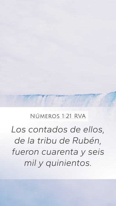 Números 1:21 RVA Mobile Phone Wallpaper - Los contados de ellos, de la tribu de Rubén, - Mobile Bible Verse Wallpaper